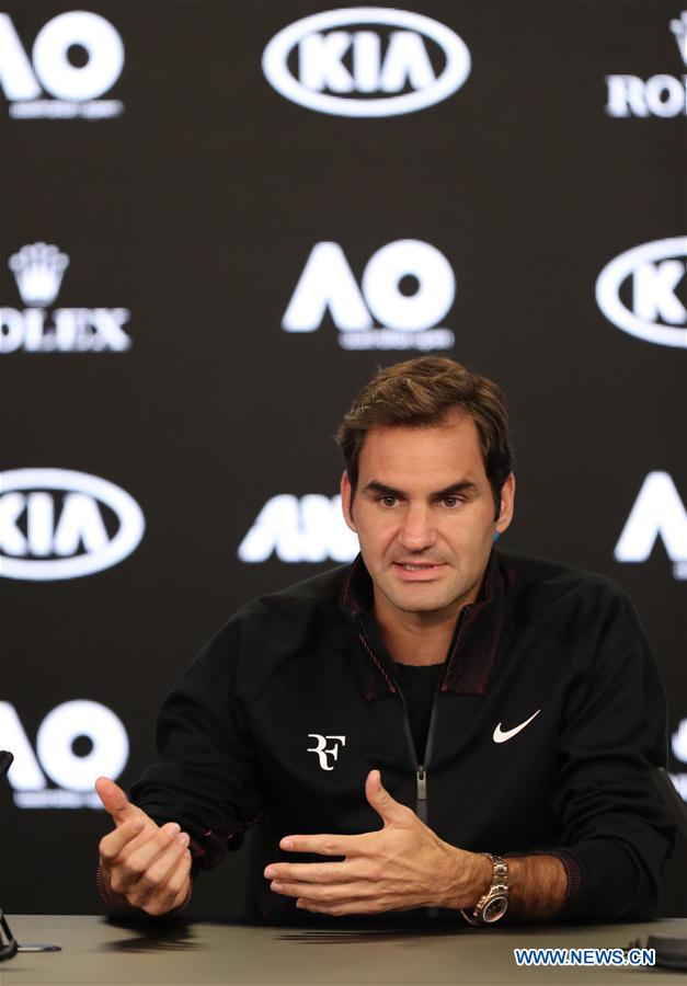 (SP)AUSTRALIA-MELBOURNE-TENNIS-AUSTRALIAN OPEN-PRESS CONFERENCE-FEDERER