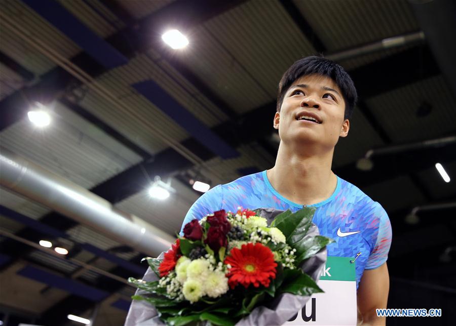 (SP)GERMANY-DUSSELDORF-IAAF WORLD INDOOR TOUR-MEN'S 60M-SU BINGTIAN