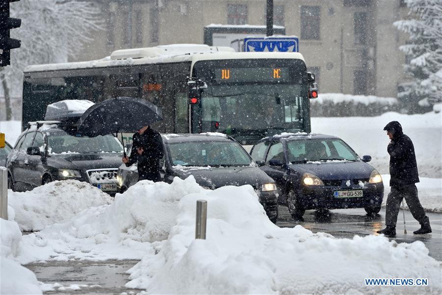 SLOVENIA-LJUBLJANA-SNOW