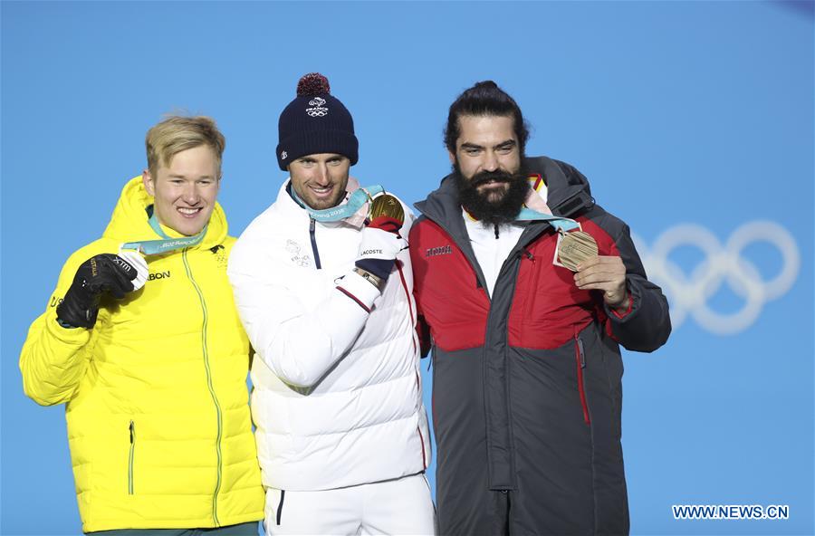 (SP)OLY-SOUTH KOREA-PYEONGCHANG-SNOWBOARD-MEN'S CROSS FINAL-MEDAL CEREMONY