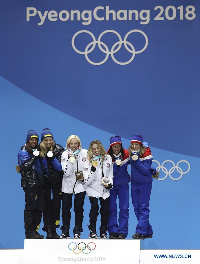 (SP)OLY-SOUTH KOREA-PYEONGCHANG-CROSS-COUNTRY SKIING-LADIES' TEAM SPRINT FREE-MEDAL CEREMONY