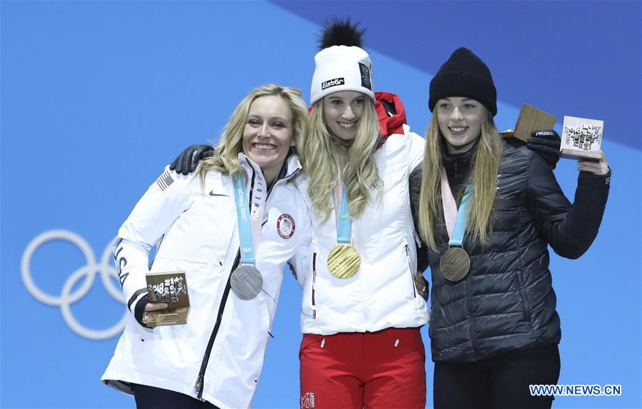 (SP)OLY-SOUTH KOREA-PYEONGCHANG-SNOWBOARD-LADIES' BIG AIR-MEDAL CEREMONY