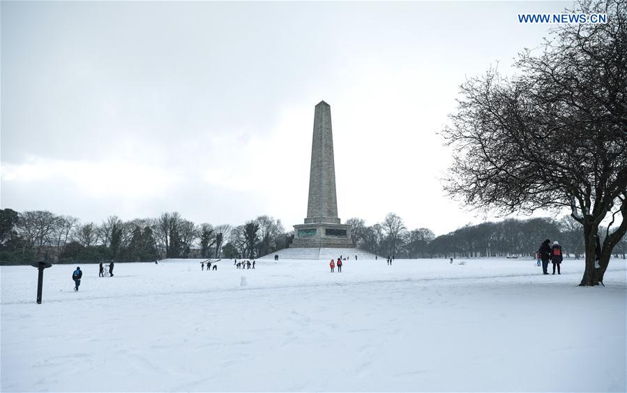 IRELAND-DUBLIN-SNOWSTORM