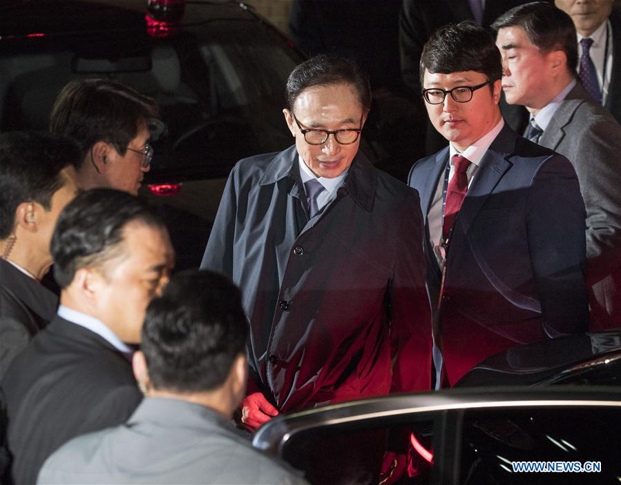 SOUTH KOREA-SEOUL-FORMER PRESIDENT-LEE MYUNG-BAK-TAKING INTO CUSTODY