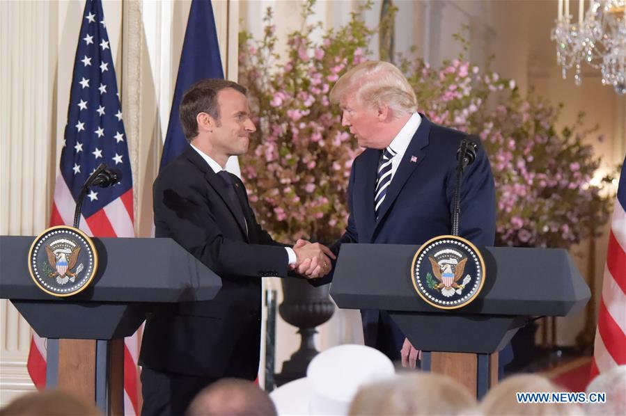 U.S.-WASHINGTON D.C.-FRANCE-TRUMP-MACRON-PRESS CONFERENCE