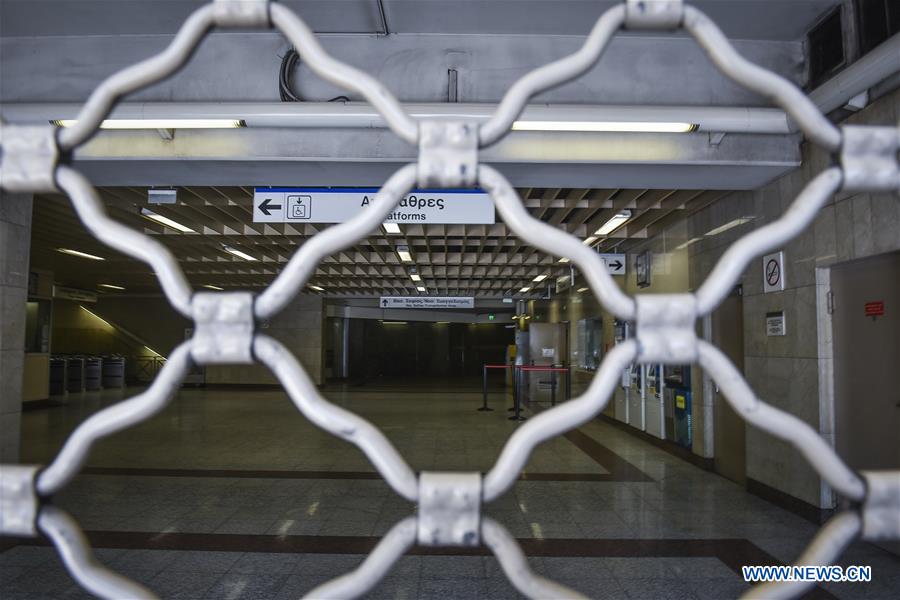 GREECE-ATHENS-STRIKE-SUBWAY