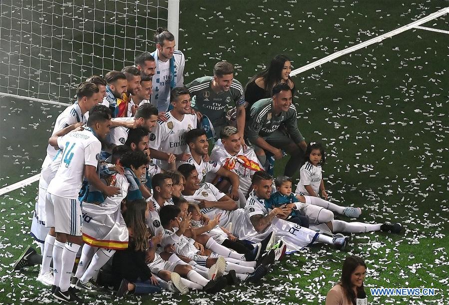 (SP)SPAIN-MADRID-SOCCER-UEFA CHAMPIONS-REAL MADRID-CELEBRATION