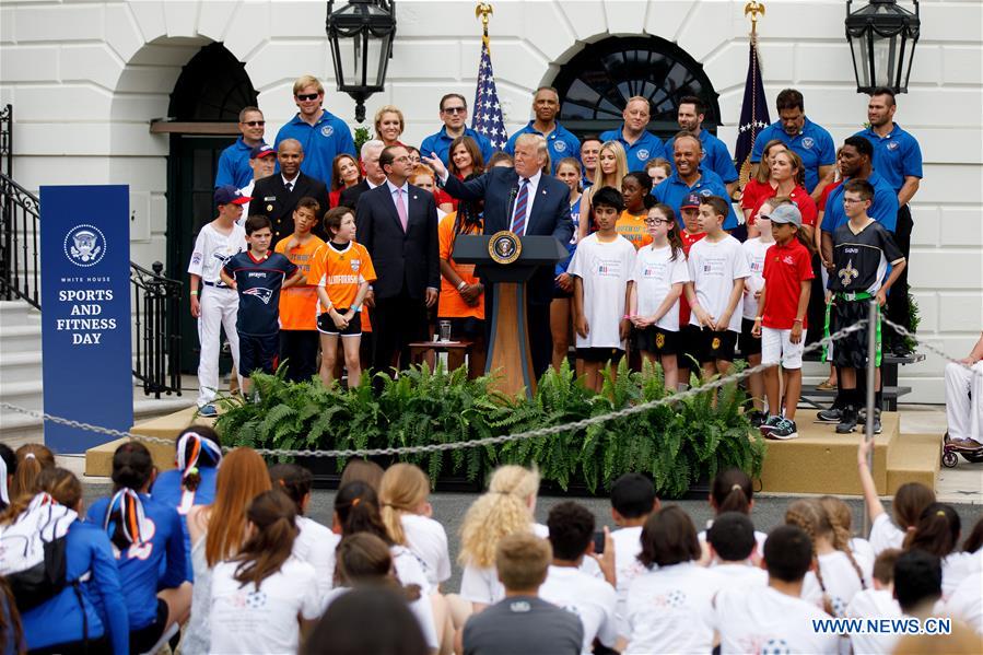 U.S.-WASHINGTON D.C.-TRUMP-WHITE HOUSE-SPORTS AND FITNESS DAY