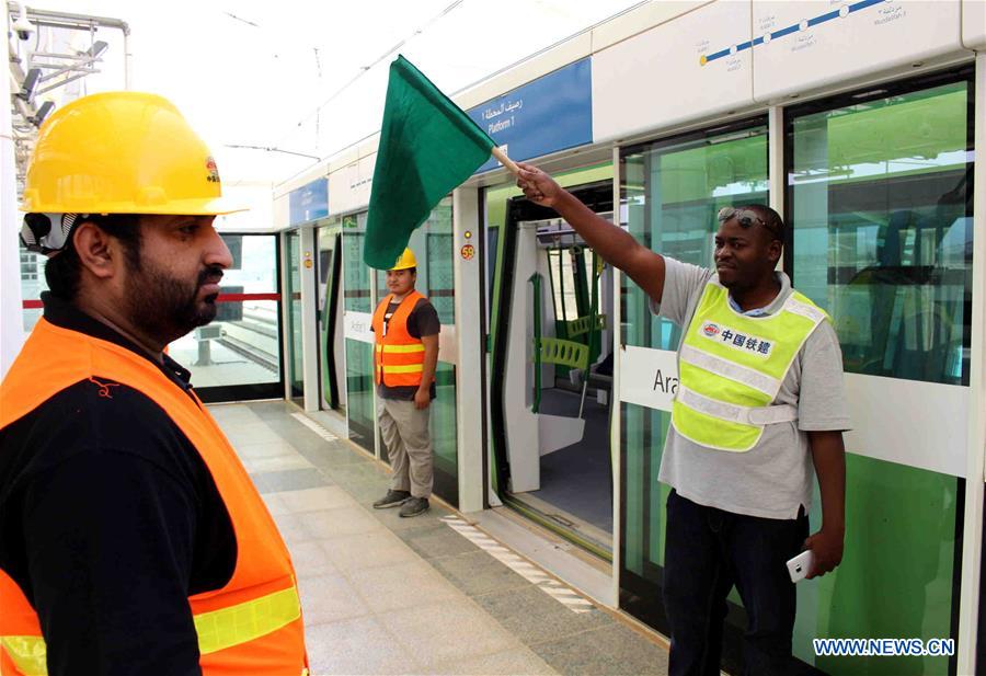 SAUDI ARABIA-MECCA-LIGHT RAIL-TESTING