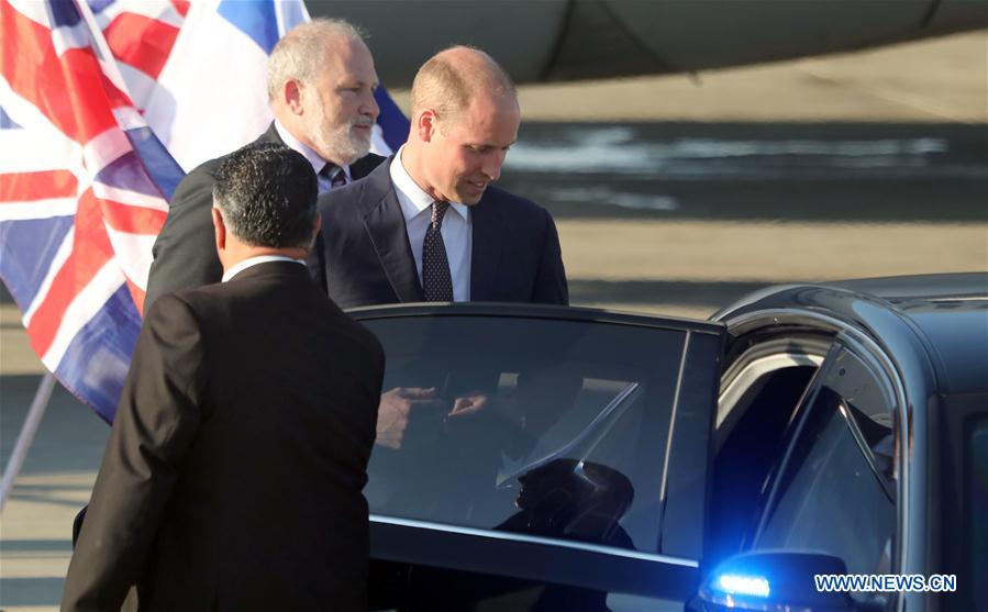 ISRAEL-BEN GURION AIRPORT-UK-PRINCE WILLIAM-VISIT