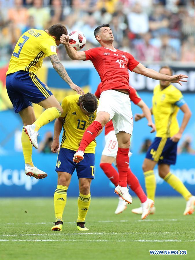 (SP)RUSSIA-SAINT PETERSBURG-2018 WORLD CUP-ROUND OF 16-SWITZERLAND VS SWEDEN