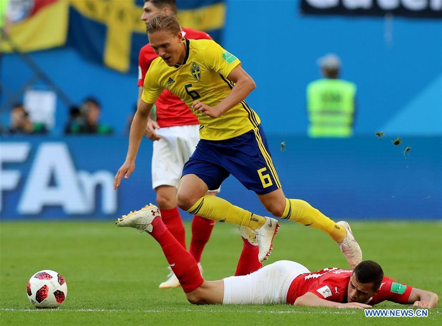 (SP)RUSSIA-SAINT PETERSBURG-2018 WORLD CUP-ROUND OF 16-SWITZERLAND VS SWEDEN