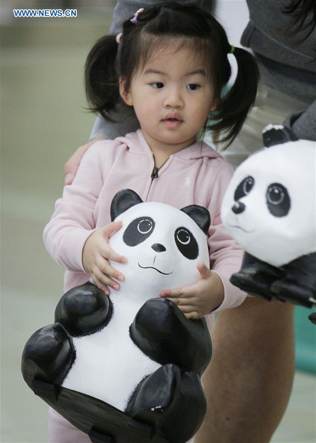 CANADA-VANCOUVER-PAPIER-MACHE PANDA-EXHIBITION