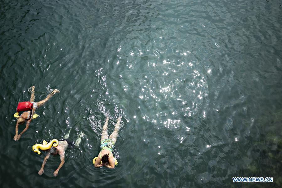 SWITZERLAND-ZURICH-LIMMAT-SWIMMING