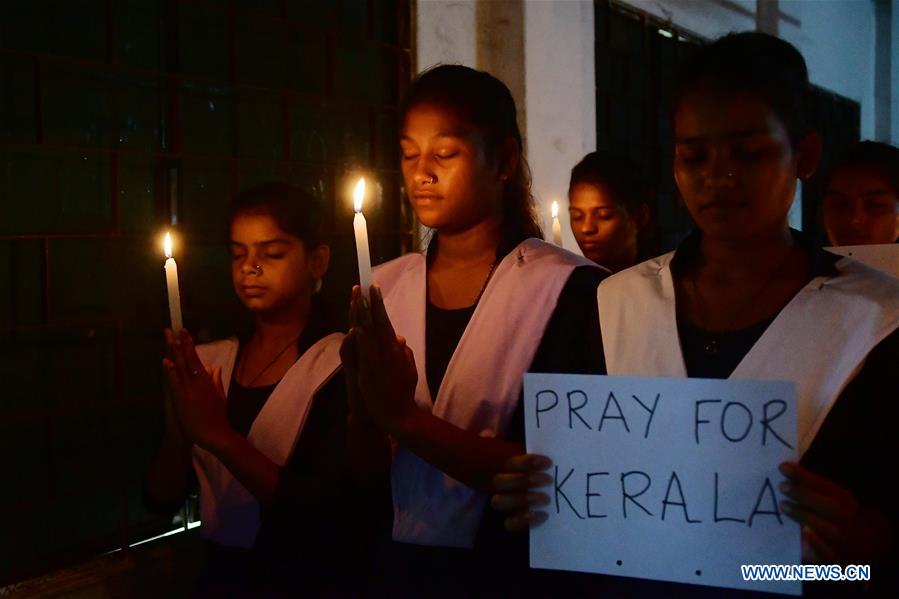 INDIA-TRIPURA-FLOOD OF KERALA-CONDOLENCE