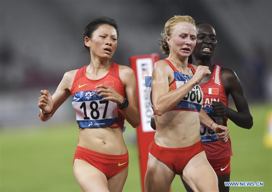 (SP)INDONESIA-JAKARTA-ASIAN GAMES-ATHLETICS-WOMEN'S 10000M FINAL