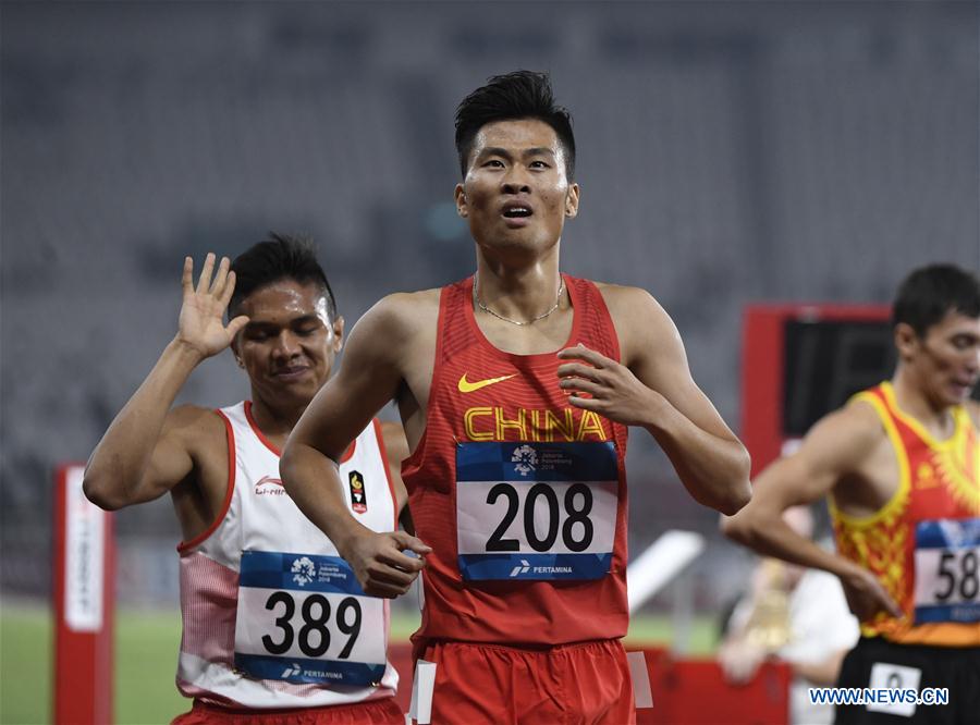 (SP)INDONESIA-JAKARTA-ASIAN GAMES-ATHLETICS-MEN'S 1500M QUALIFICATION