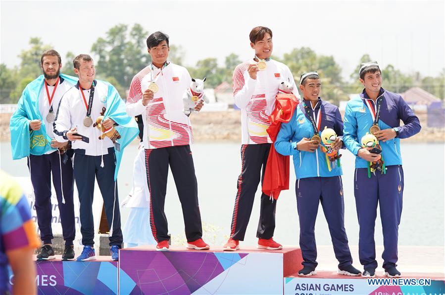 (SP)INDONESIA-PALEMBANG-ASIAN GAMES-MEN'S KAYAK DOUBLE (K2) 1000M