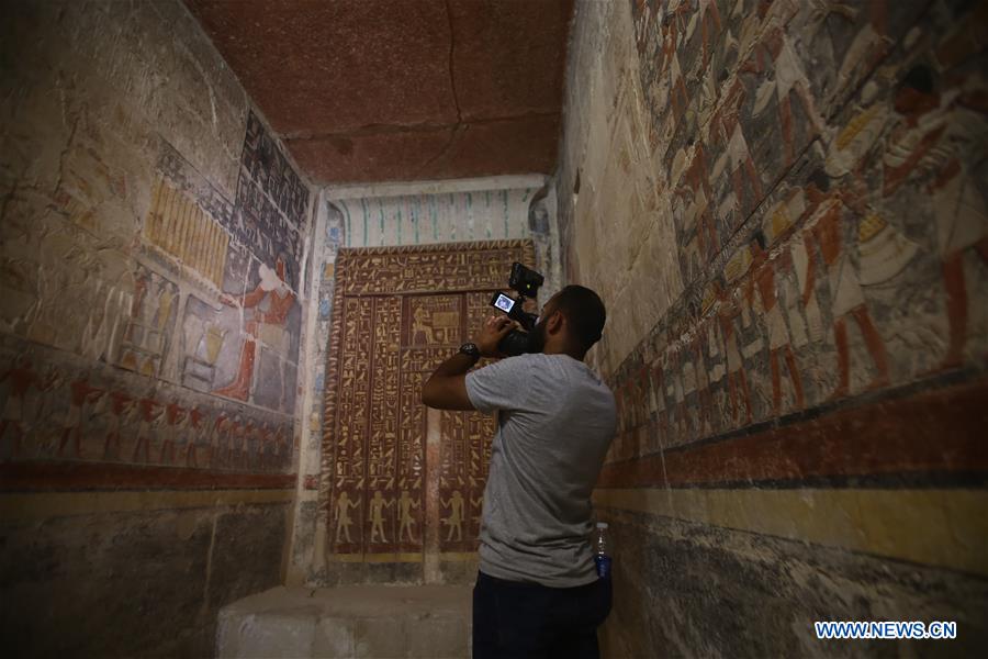 EGYPT-GIZA-ARCHEOLOGY-OLD KINGDOM TOMB-OPENING