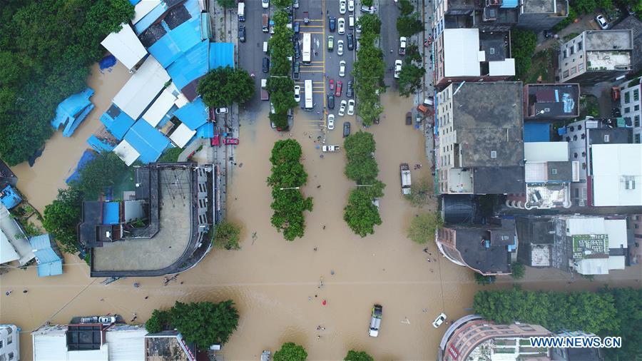 CHINA-GUANGDONG-YANGCHUN-TYPHOON MANGKHUT-FLOOD (CN)