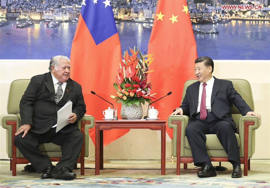 CHINA-BEIJING-XI JINPING-SAMOA-PM-MEETING (CN)