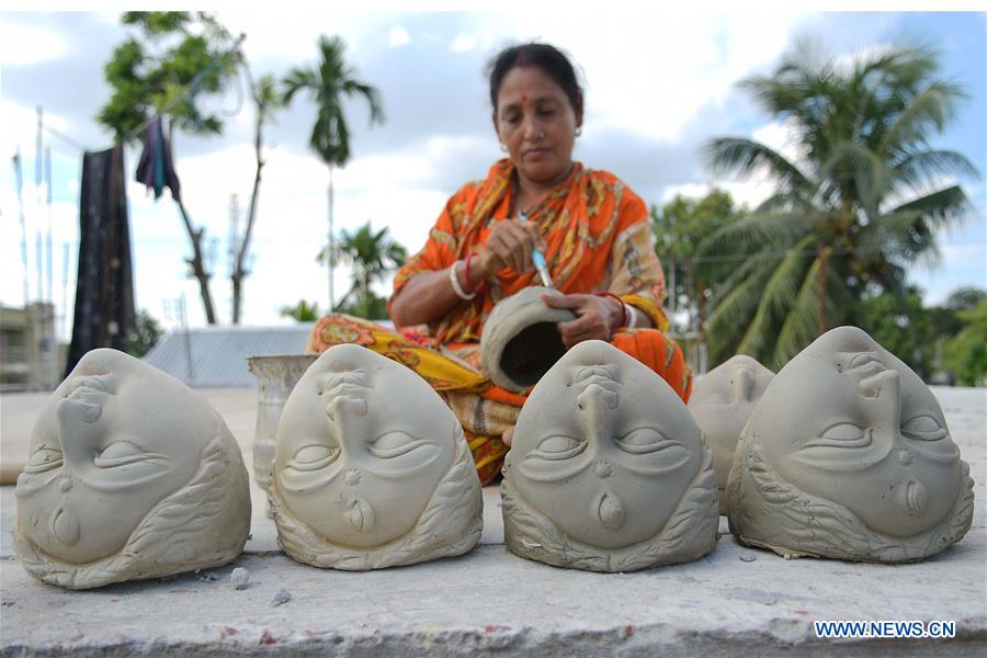 INDIA-TRIPURA-DURGA PUJA FESTIVAL-CLAY IDOL