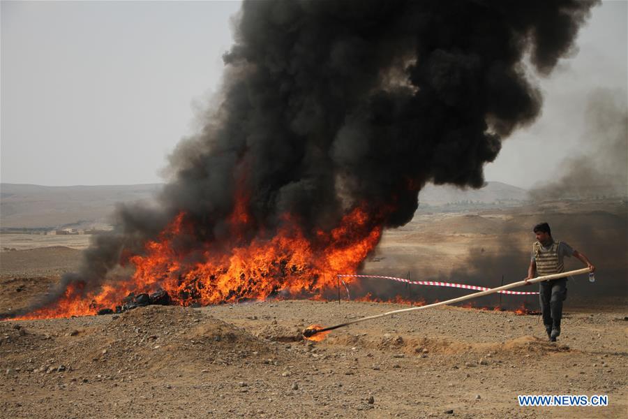 AFGHANISTAN-NANGARHAR-BURN-DRUG SEIZED