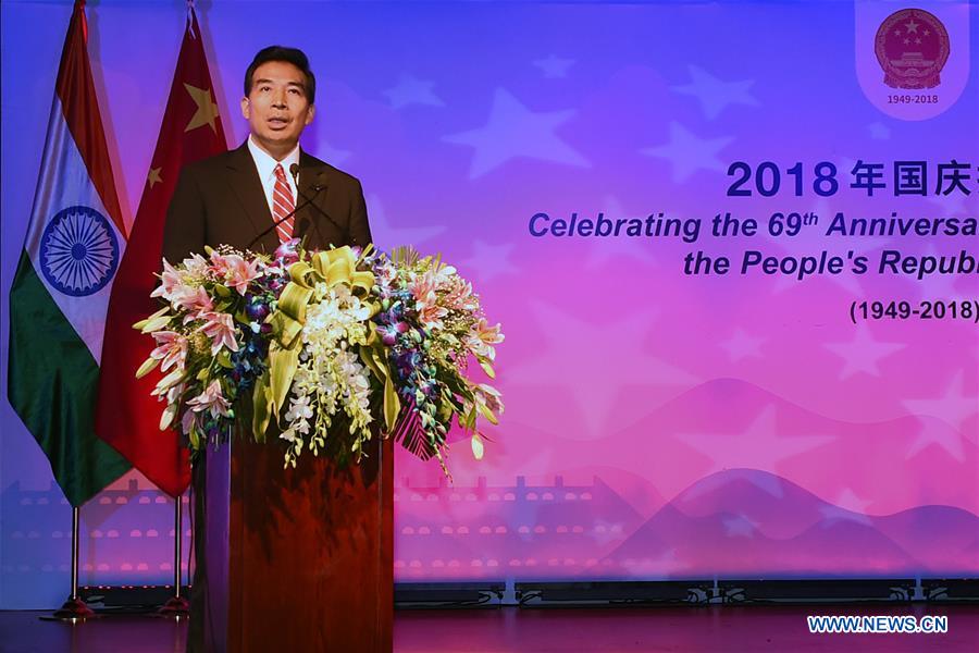 INDIA-NEW DELHI-CHINA-NATIONAL DAY-RECEPTION