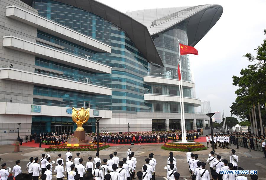 CHINA-HONG KONG-NATIONAL DAY-FLAG-RAISING CEREMONY (CN)