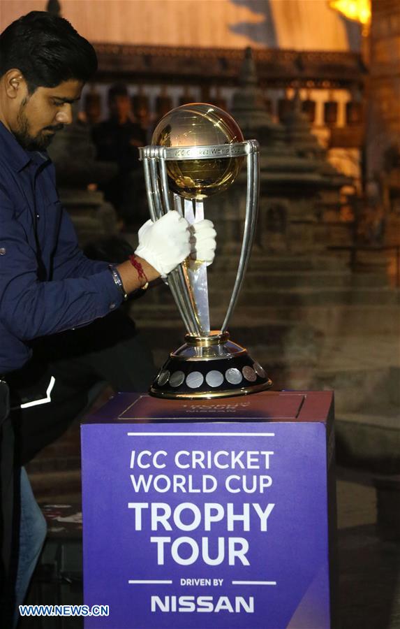 (SP)NEPAL-KATHMANDU-CRICKET-ICC WORLD CUP TROPHY-WORLD TOUR