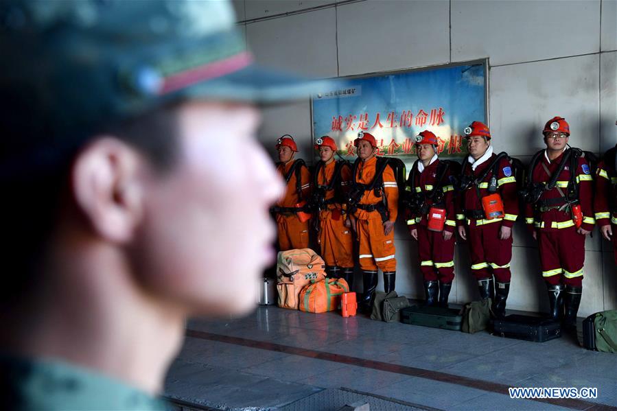 CHINA-SHANDONG-COAL MINE ACCIDENT-RESCUE (CN)