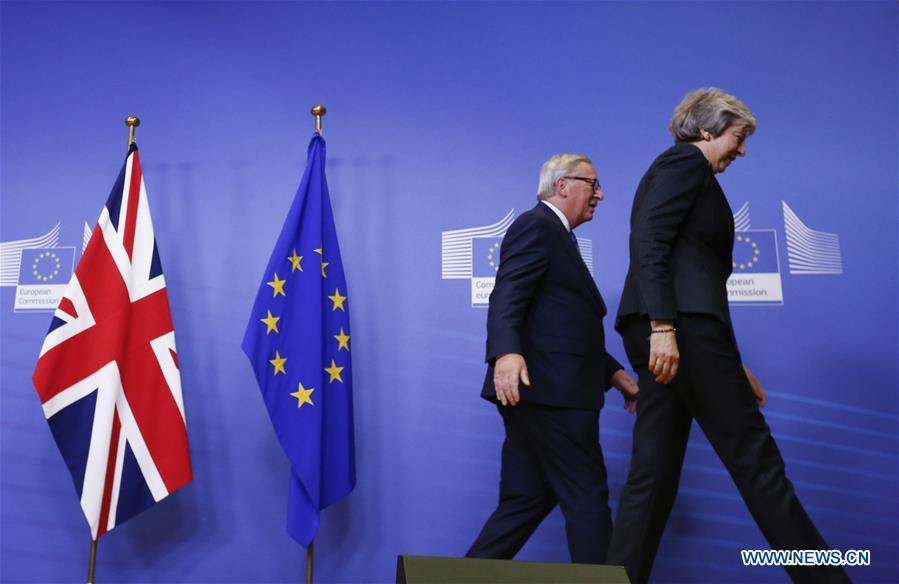 BELGIUM-BRUSSELS-EUROPEAN COMMISSION-PRESIDENT-UK-PM-MEETING