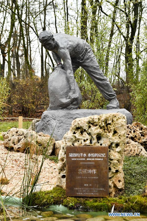 FRANCE-SAINT-QUENTIN-WORLD WAR I-CHINESE LABORERS-SCULPTURE