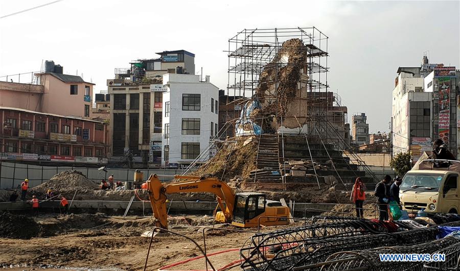 NEPAL-KATHMANDU-DHARAHARA-RECONSTRUCTION