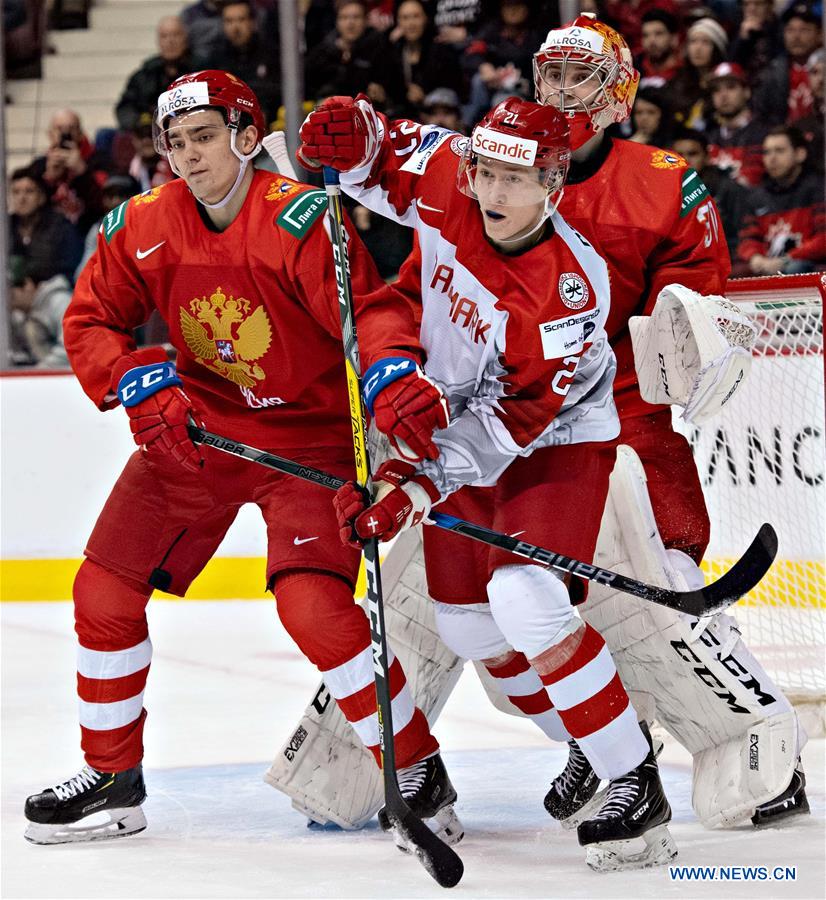 (SP)CANADA-VANCOUVER-INTERNATIONAL-ICE HOCKEY-RUSSIA VS DENMARK 