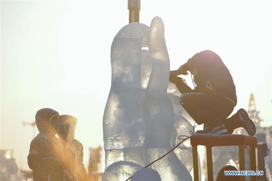 CHINA-HARBIN-ICE SCULPTURE-COMPETITION (CN)