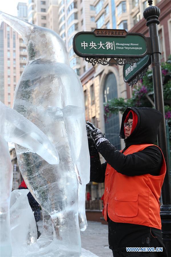 CHINA-HARBIN-ICE SCULPTURE-COMPETITION (CN)