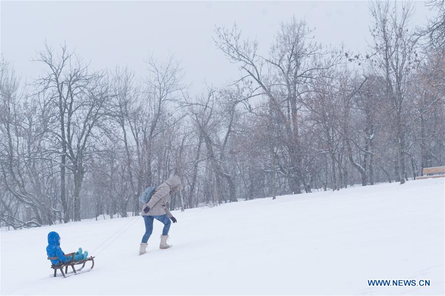 HUNGARY-BUDAPEST-SNOW