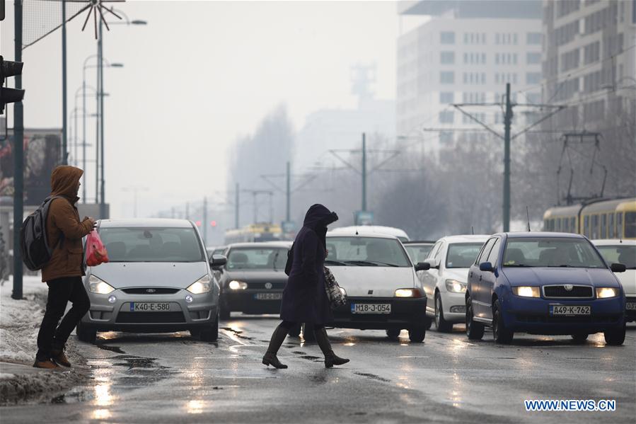 BOSNIA AND HERZEGOVINA-SARAJEVO-HEAVY AIR POLLUTION