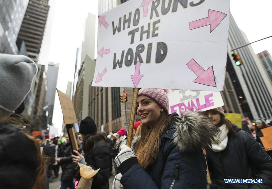 U.S.-NEW YORK-WOMEN'S MARCH