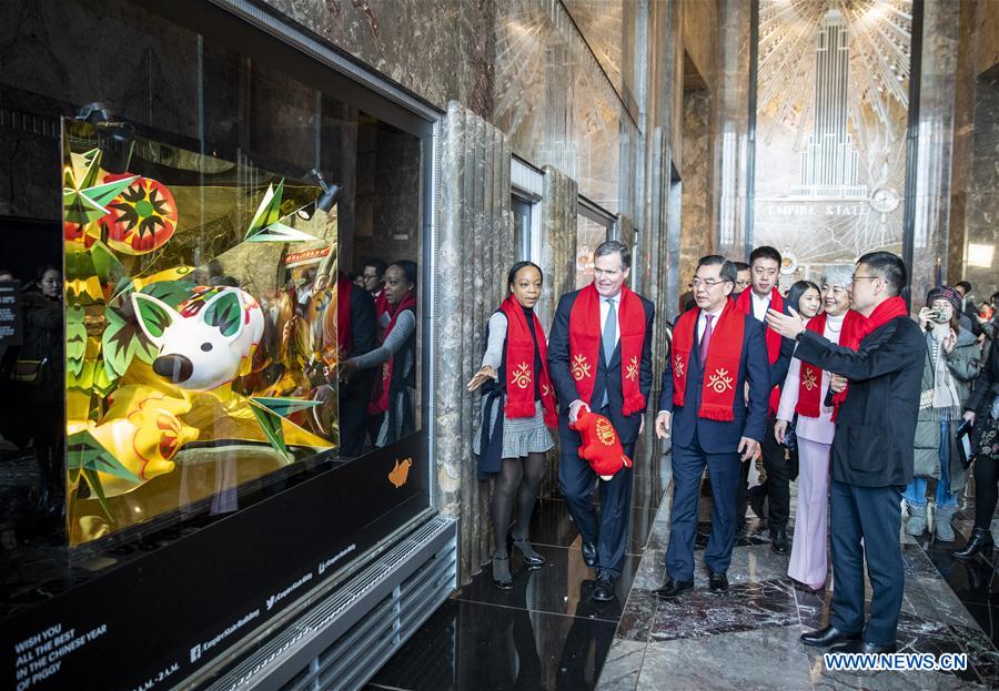 U.S.-NEW YORK-EMPIRE STATE BUILDING-CHINESE NEW YEAR-LIGHTING CEREMONY