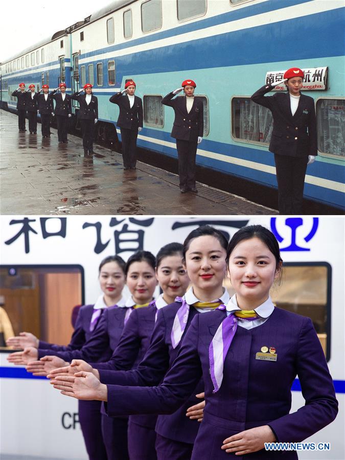 (MOMENTS FOREVER)CHINA-SPRING FESTIVAL-TRAINS-NOW AND THEN (CN)