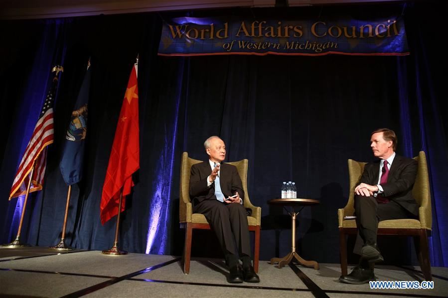 U.S.-MICHIGAN-CHINESE AMBASSADOR-CONVERSATION