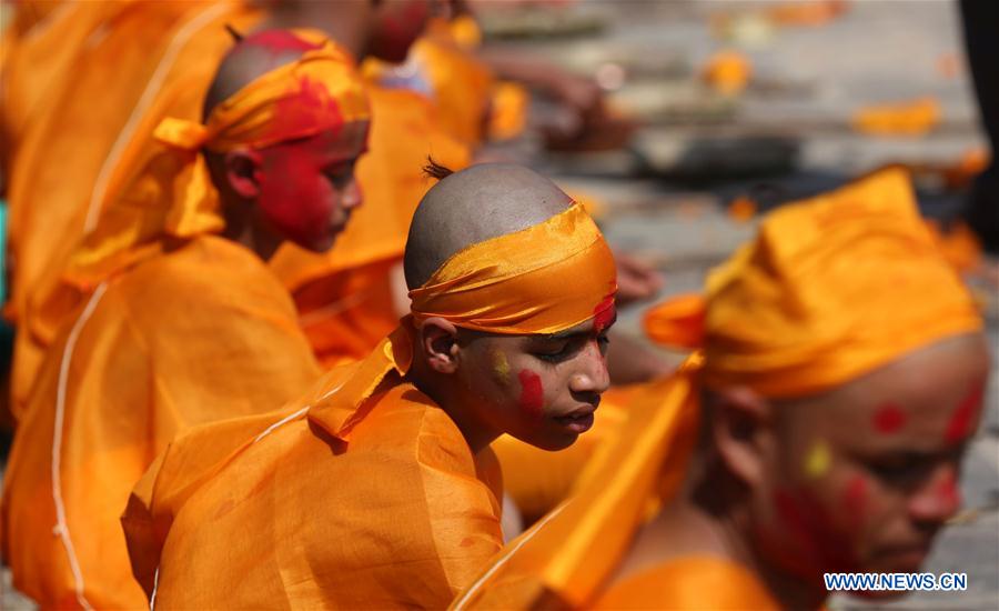 NEPAL-KATHMANDU-CULTURE-BRATABANDHA CEREMONY