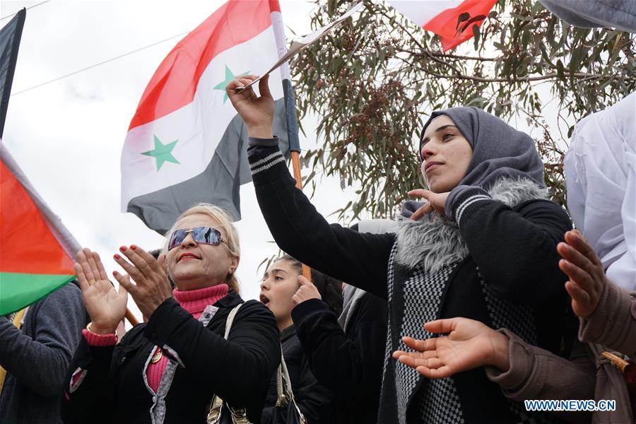 SYRIA-QUNEITRA-RALLY