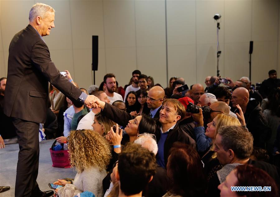 ISRAEL-ASHKELON-ELECTION CAMPAIGN-BENNY GANTZ