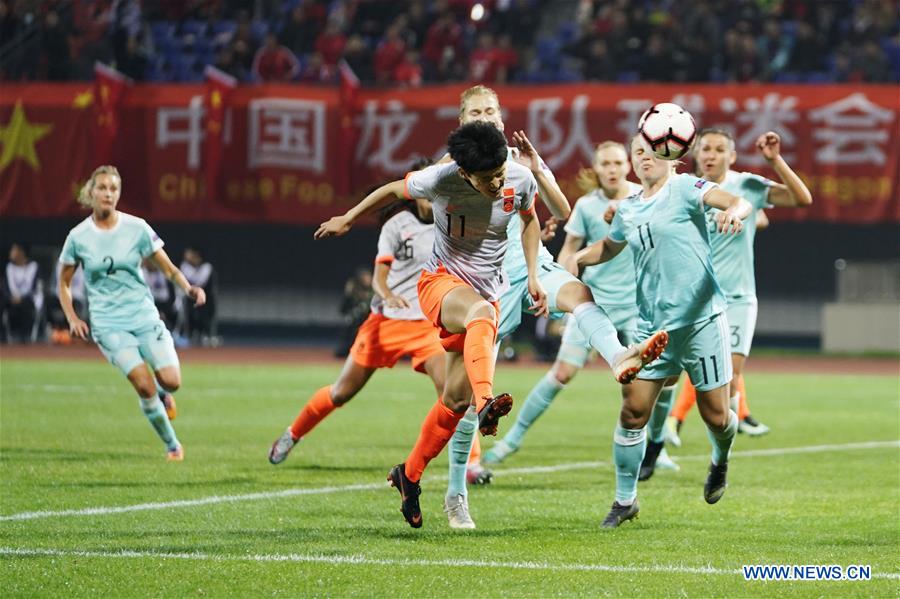 (SP)CHINA-WUHAN-FOOTBALL-INTERNATIONAL WOMEN'S FOOTBALL TOURNAMENT WUHAN 2019-CHINA VS RUSSIA (CN)