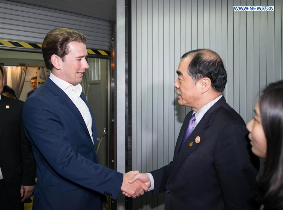 (BRF)CHINA-BEIJING-BELT AND ROAD FORUM-AUSTRIAN CHANCELLOR-ARRIVAL (CN)