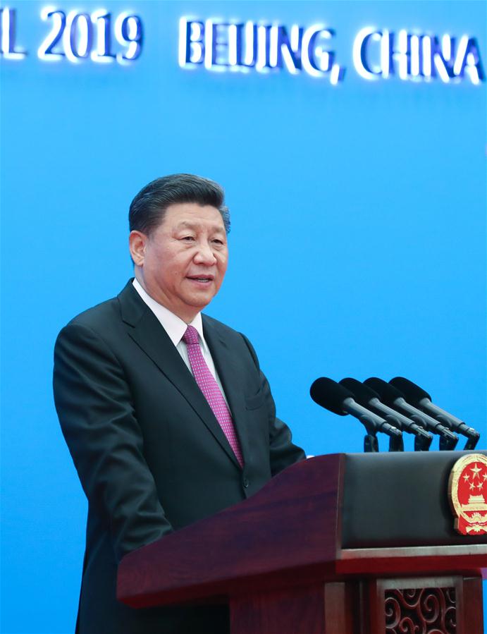 (BRF)CHINA-BEIJING-BELT AND ROAD FORUM-LEADERS' ROUNDTABLE-XI JINPING-PRESS CONFERENCE (CN)