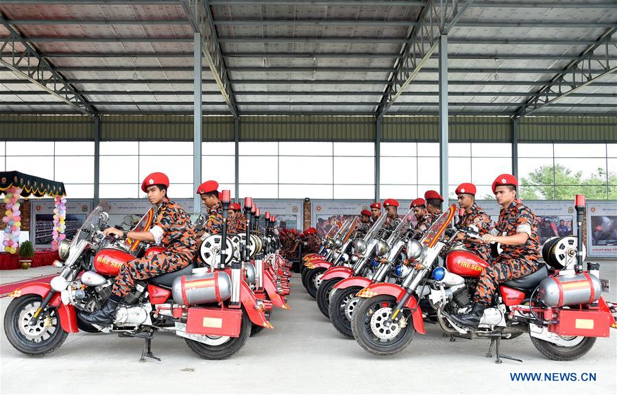 BANGLADESH-DHAKA-CHINA-FIREFIGHTING MOTORCYCLES-DONATION